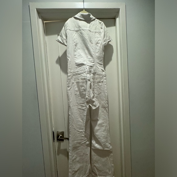 Bright white denim jumpsuit - Picture 8 of 14